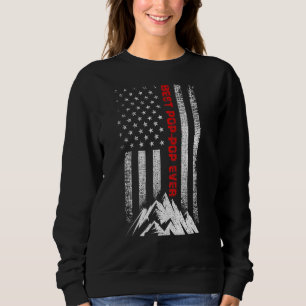 Sweatshirt Vintage Meilleure Pop Pop Ever Usa Drapeau 4 juill