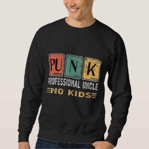 Sweatshirt Vintage Mens Punk Professional Uncle No Kids