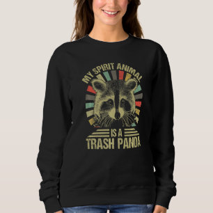 Sweatshirt Vintage Mon Animal Totémique Est Un Raton Laveur D
