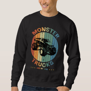 Sweatshirt Vintage Monster Truck Sont Mon Jam Retro Hommes Sw