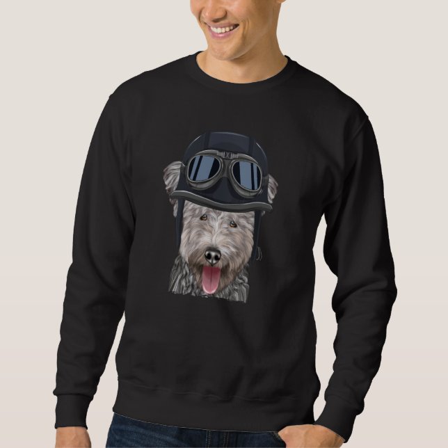 Sweatshirt Vintage Motorcycle Helmet Pumi (Devant)