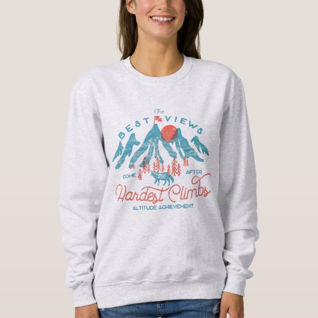 Sweatshirt Vintage Mountain Wolf Escalade Randonnée à l'extér (Devant)