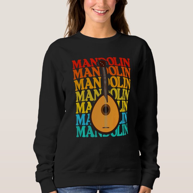 Sweatshirt Vintage Music String Instrument Mandolin   (Devant)
