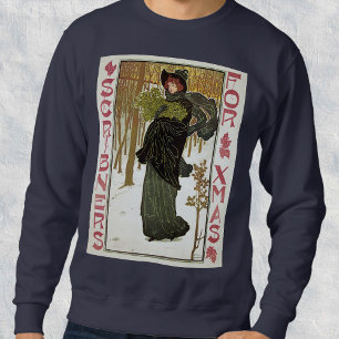 Sweatshirt Vintage Noël Art nouveau Scribners Cover 1895
