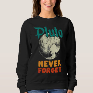 Sweatshirt Vintage N'Oubliez Jamais Pluto Nerdy Astronomie Es