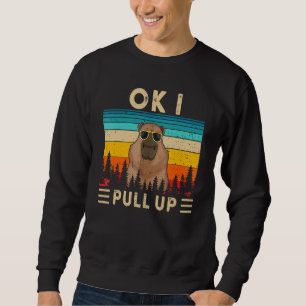 Sweatshirt Vintage Ok J'Ai Tiré Capybara Lunettes Mème À Benn