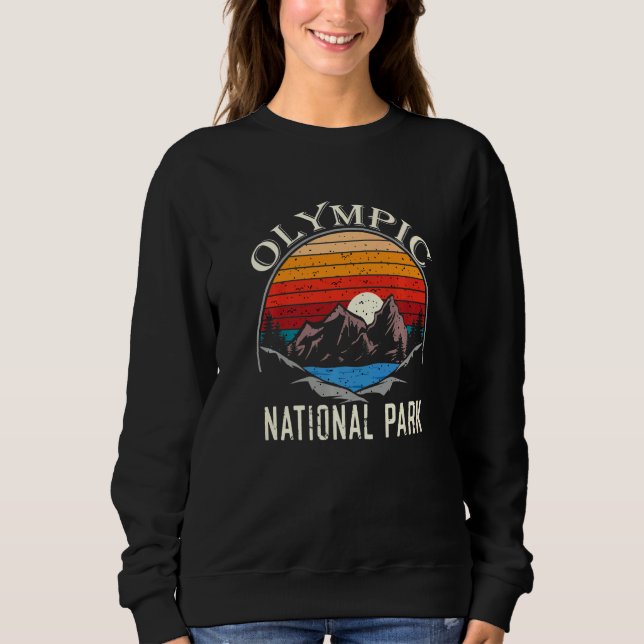 Sweatshirt Vintage Olympic National Park Mountain Camping Sou (Devant)