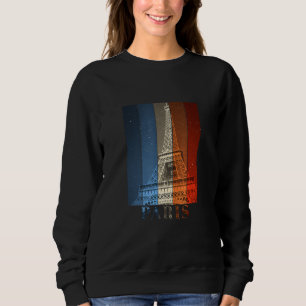 Sweatshirt Vintage Paris Tour Eiffel France Voyage