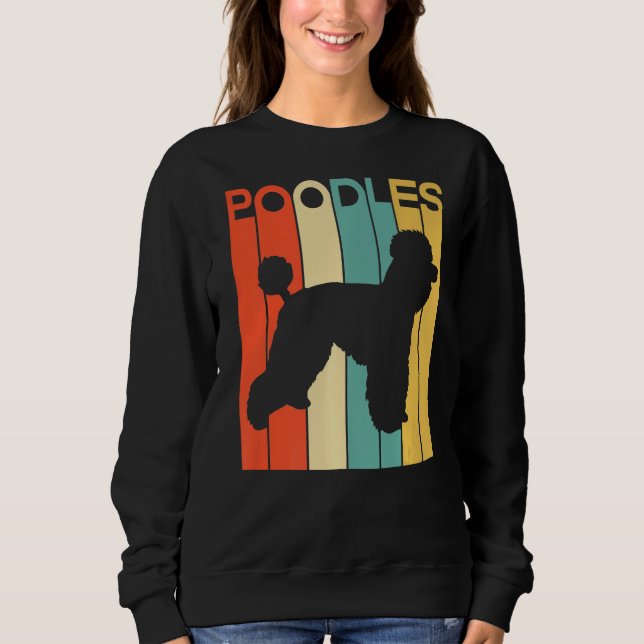 Sweatshirt Vintage Poodles Style Retro Poodle Chien (Devant)