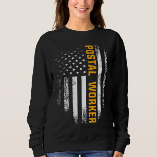 Sweatshirt Vintage Postal Worker American Flag US Postal Serv