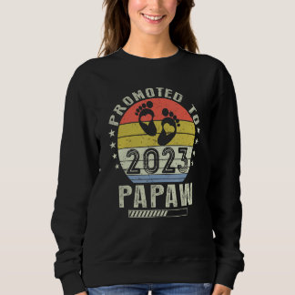 Sweatshirt Vintage Promoted To Papaw 2023
