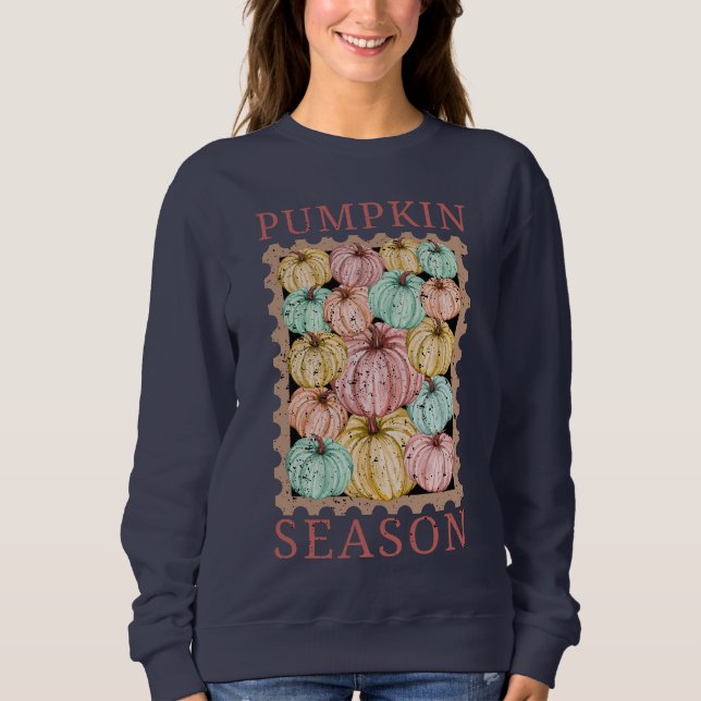 Sweatshirt Vintage Pumpkin Season (Devant)