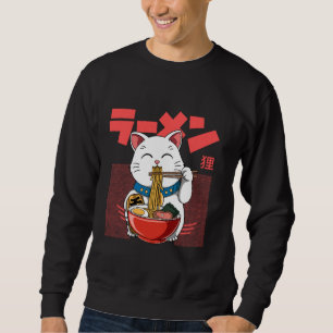 Sweatshirt Vintage Ramen Maneki Neko