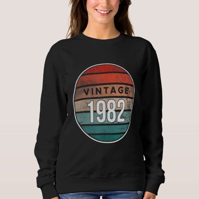 Sweatshirt Vintage Retro 1982 40e fête d'anniversaire (Devant)
