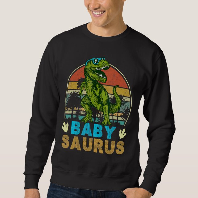 Sweatshirt Vintage rétro Babysaurus Dinosaur Trex (Devant)