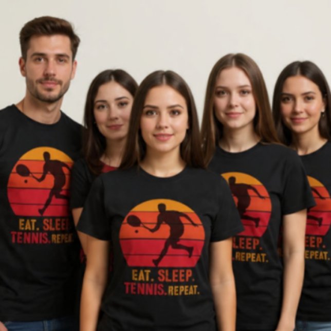 Sweatshirt Vintage Retro Eat Sleep Tennis Repeat (Créateur téléchargé)