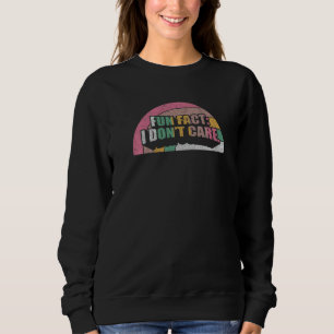 Sweatshirt Vintage Rétro Fun Fact Je M'en Fous Femmes Mignon