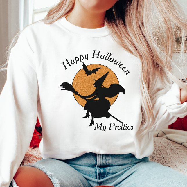 Sweatshirt Vintage Retro Happy Halloween Mes Places (Vintage Retro Happy Halloween My Pretties Sweatshirt)