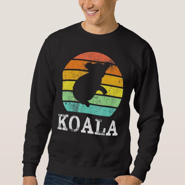 Sweatshirt Vintage Retro Koala Sunset Silhouette Animal Tee (Devant)