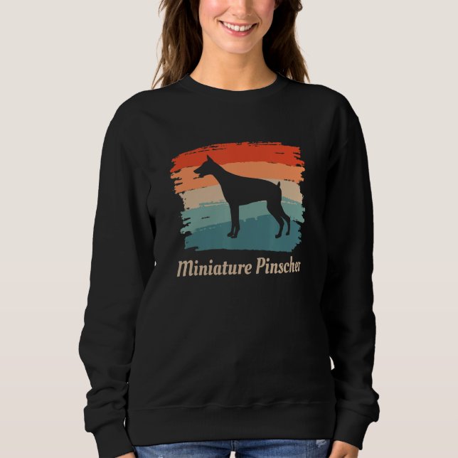 Sweatshirt Vintage Retro Miniature Pinscher Dog Lover (Devant)
