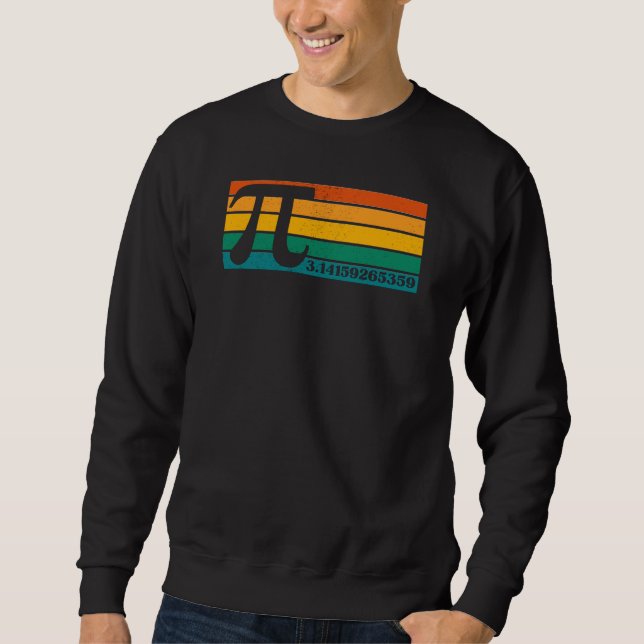 Sweatshirt Vintage Retro Pi  (Devant)