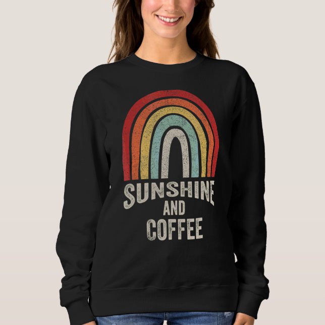 Sweatshirt Vintage Retro Sunshine Et Café Été 3 (Devant)