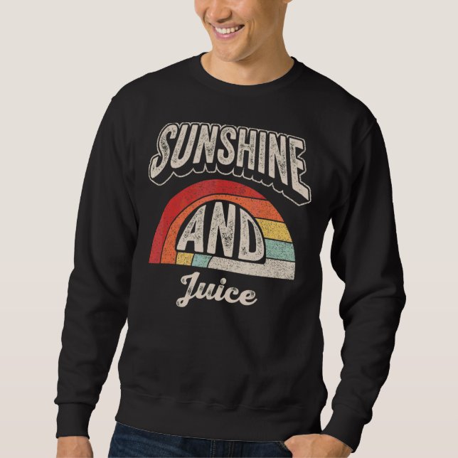 Sweatshirt Vintage Retro Sunshine Et Jus Été 2 (Devant)