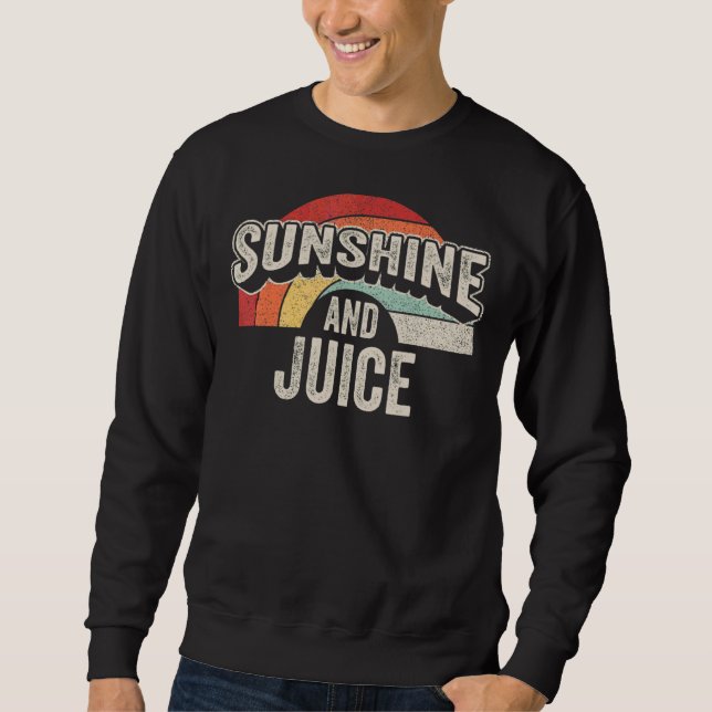 Sweatshirt Vintage Retro Sunshine Et Jus Été 3 (Devant)