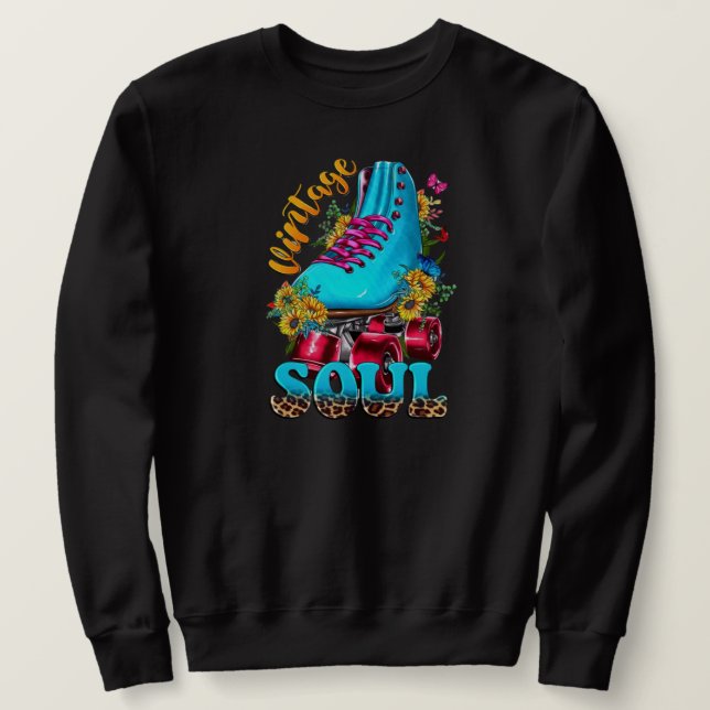 Sweatshirt vintage roller en ligne (Design devant)