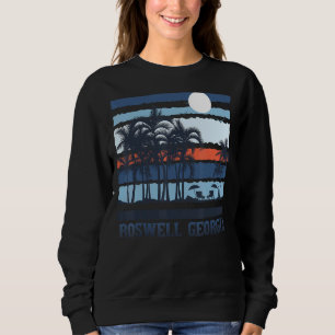Sweatshirt Vintage Roswell Géorgie Voyage d'été 80s Plage So