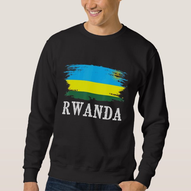 Sweatshirt Vintage Rwanda Drapeau J'aime Rwanda (Devant)