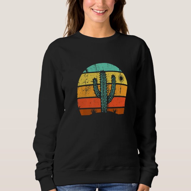 Sweatshirt Vintage Saguaro Cactus Cactus Sunset Opuntia Cacta (Devant)