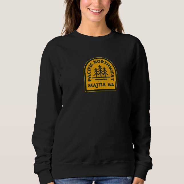 Sweatshirt Vintage Seattle Washington PNW Pacific Northwest   (Devant)