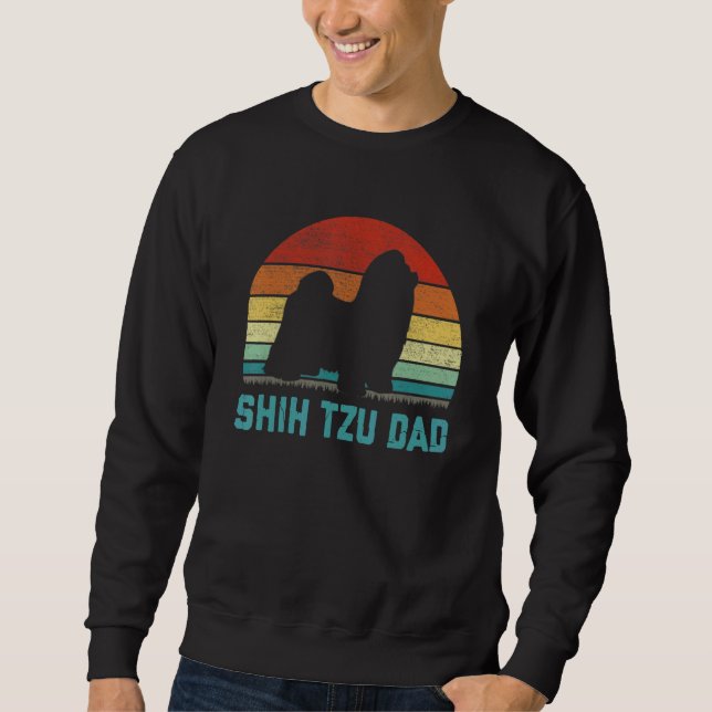 Sweatshirt Vintage Shih Tzu Dad  Dog (Devant)