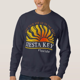 Sweatshirt Vintage Siesta Key Florida Beach Vacances Famille