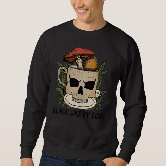 Sweatshirt Vintage Skull Mushroom Tea Witchcraft Plant  Garde (Devant)
