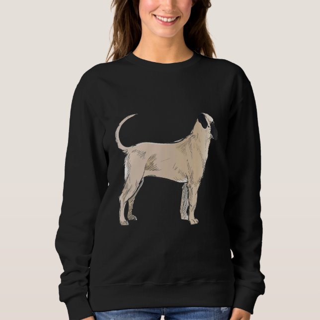 Sweatshirt Vintage Style Mastiff Dog Portrait (Devant)