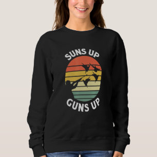 Sweatshirt Vintage Suns Up Guns Up Dove Saison Chasse Dove H