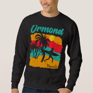 Sweatshirt Vintage Sunset Beach Surf Ormond Florida Été