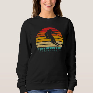 Sweatshirt Vintage Sunset Ski Retro Skiing Freestyle For Skie