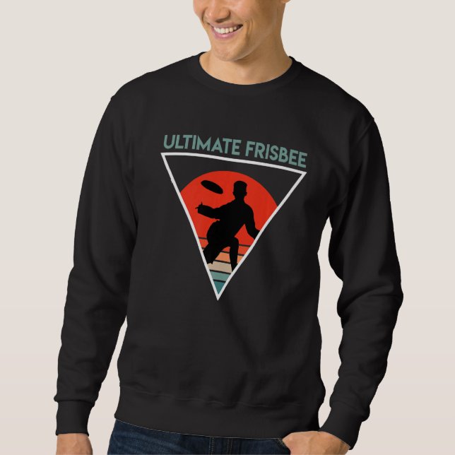 Sweatshirt Vintage Ultimate Frisbee Retro (Devant)
