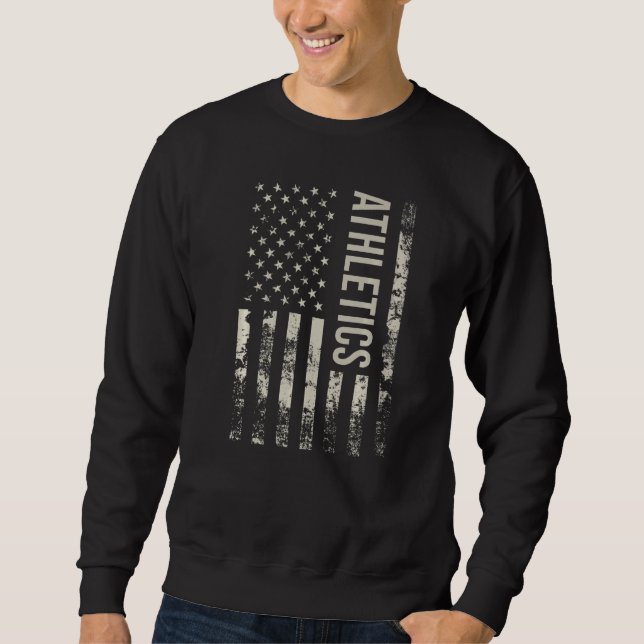 Sweatshirt Vintage US American Flag Athletics Premium (Devant)