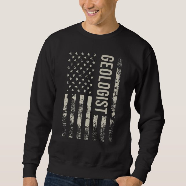 Sweatshirt Vintage US American Flag Geologist (Devant)