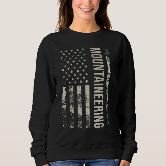 Sweatshirt Vintage US American Flag Mountaineering (Devant)