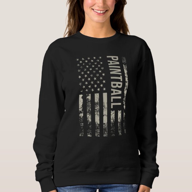 Sweatshirt Vintage US American Flag Paintball Premium (Devant)