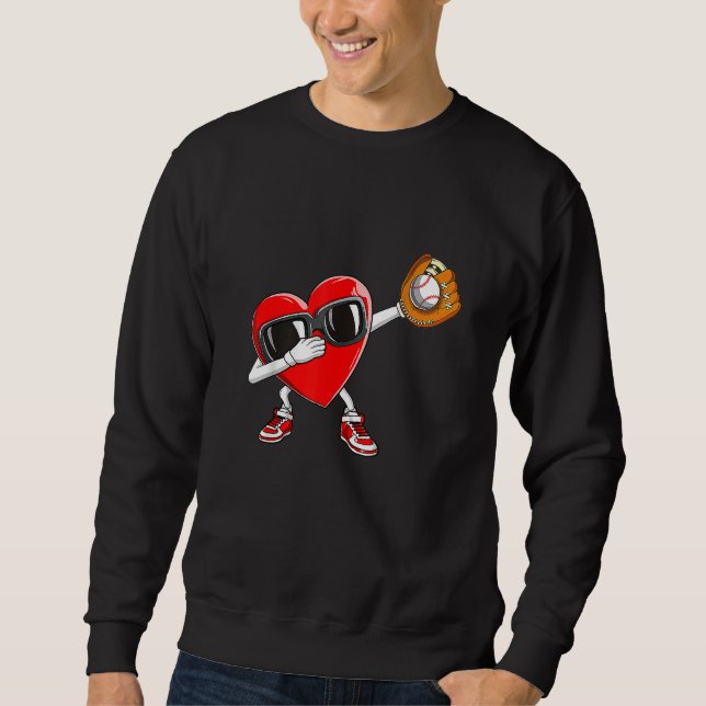 Sweatshirt Vintage Valentine's Day Baseball Pitcher Batter Ca (Devant)
