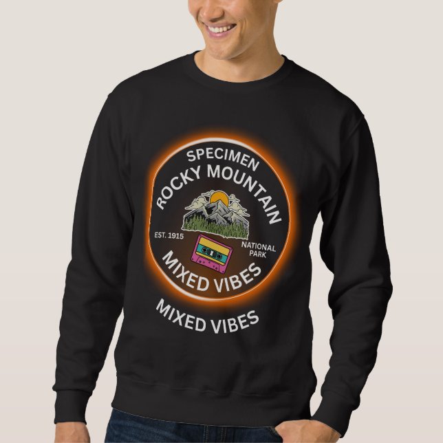 Sweatshirt Vintage Vibes Mixtes des Montagnes Rocheuses (Devant)