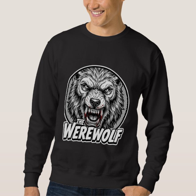 Sweatshirt Vintage Werewolf Monster Graphic (Devant)