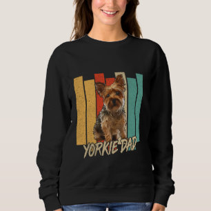 Sweatshirt Vintage Yorkshire Terrier Chien Papa Yorkie Propri