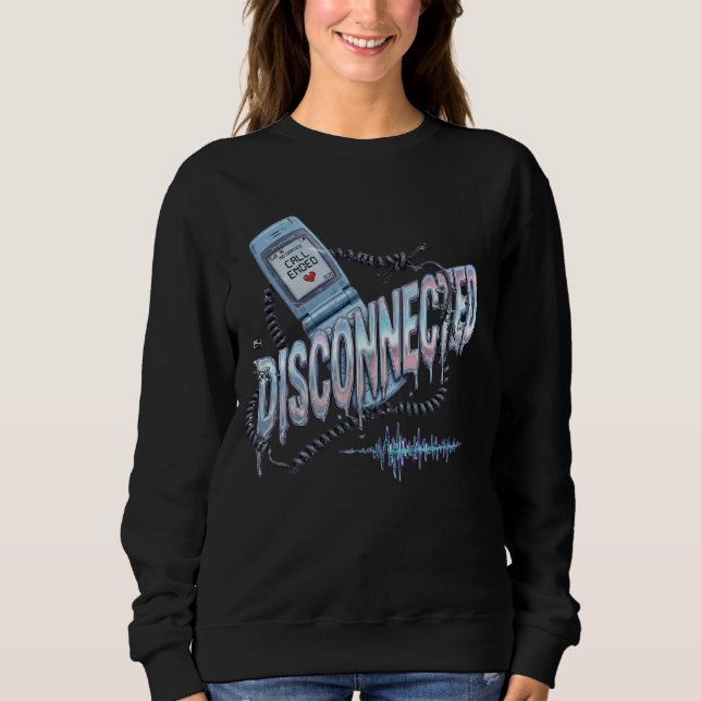 Sweatshirt Vinyle mélancolique de téléphone à bascule Y2K déc (Devant)